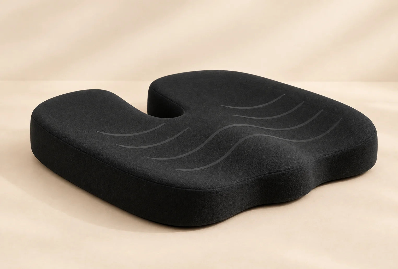 Black gel seat cushion