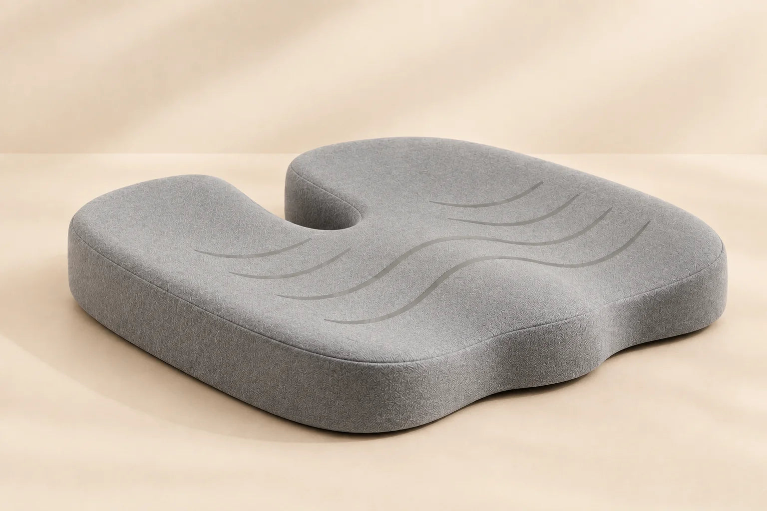 Grey gel seat cushion