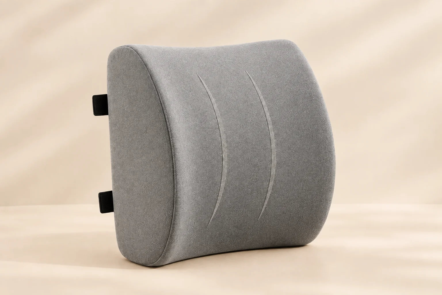 Grey lumbar support pillow