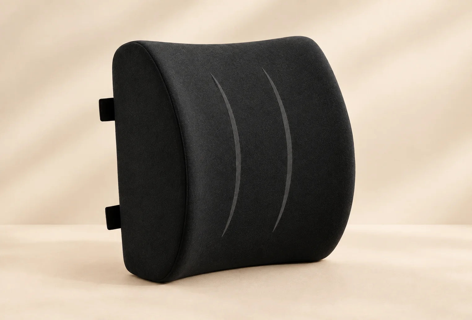Black lumbar support pillow